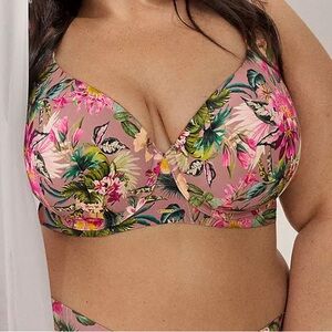 NWT Cacique Lightly Lined Balconette Bra Floral Luxe Size 44G NEW